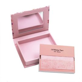 [VARUZA] Natural Oil Absorption Control Paper Cherry Blossom(Mirror Case + Refill) 400EA – Gentle on Sensitive Skin, Absorbs Sebum, Soft Finish, Easy-to-Use Tissue Type - Made in KOREA